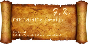 Földiák Katalin névjegykártya